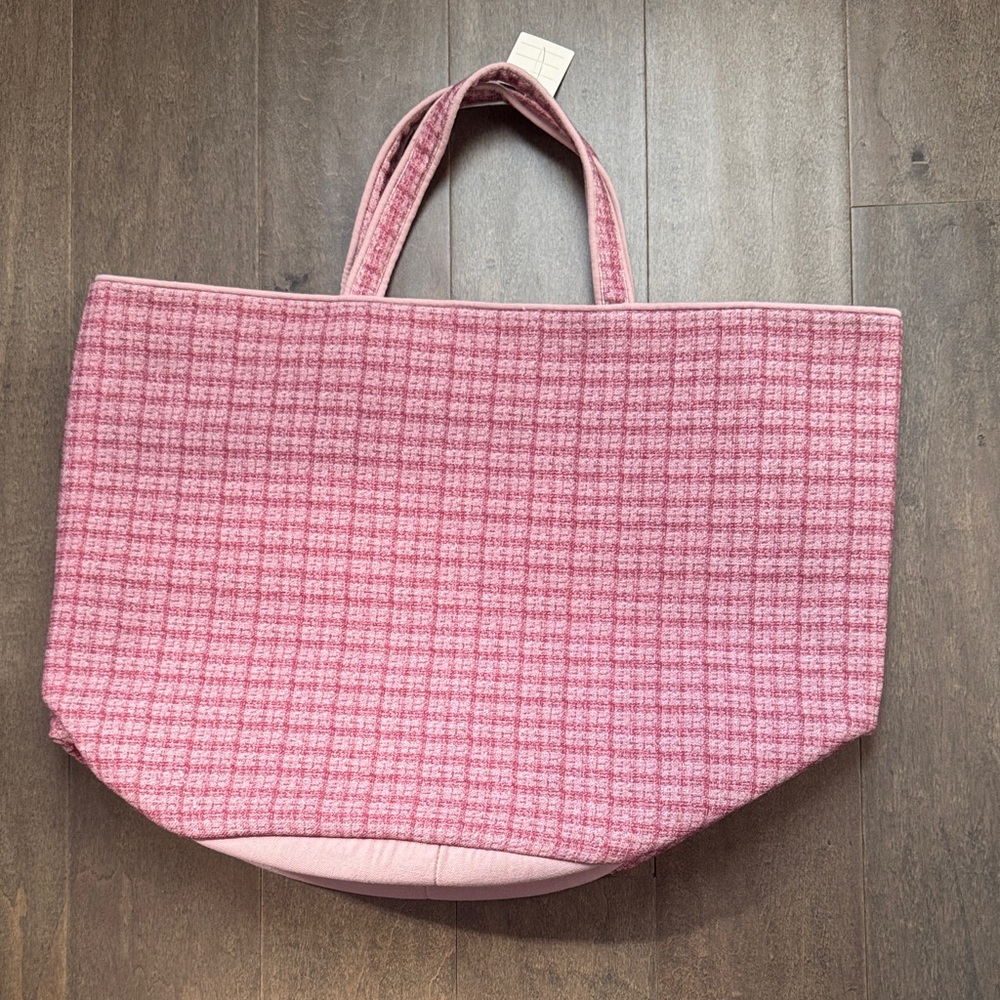 NWT Anthropologie Verity Pink Cotton Storage Basket Hamper 20” - Picture 5 of 5